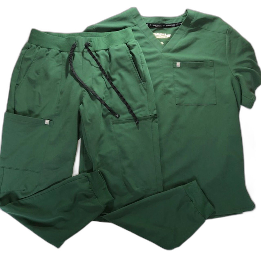 Fabletics Green Scrub Uniform Set
